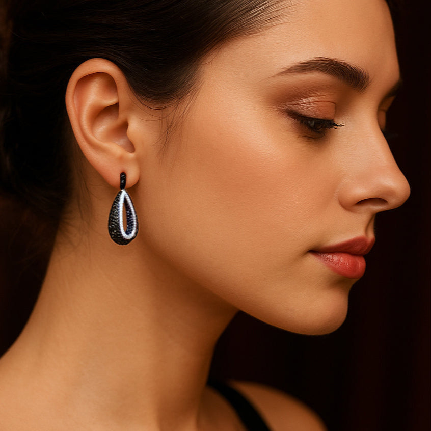 Midnight Elegance Teardrop Earrings