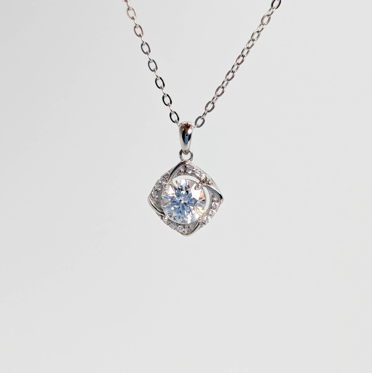Ethereal Breeze Moissanite Windmill Pendant