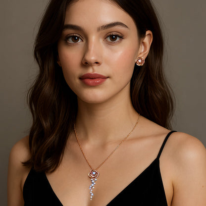Rosé brilliance Moissanite set