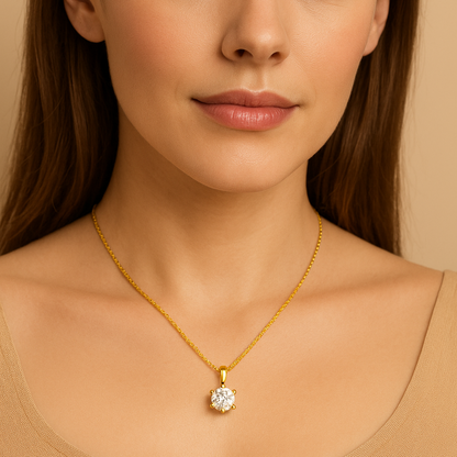Starlit 2CT Moissanite Solitaire Necklace