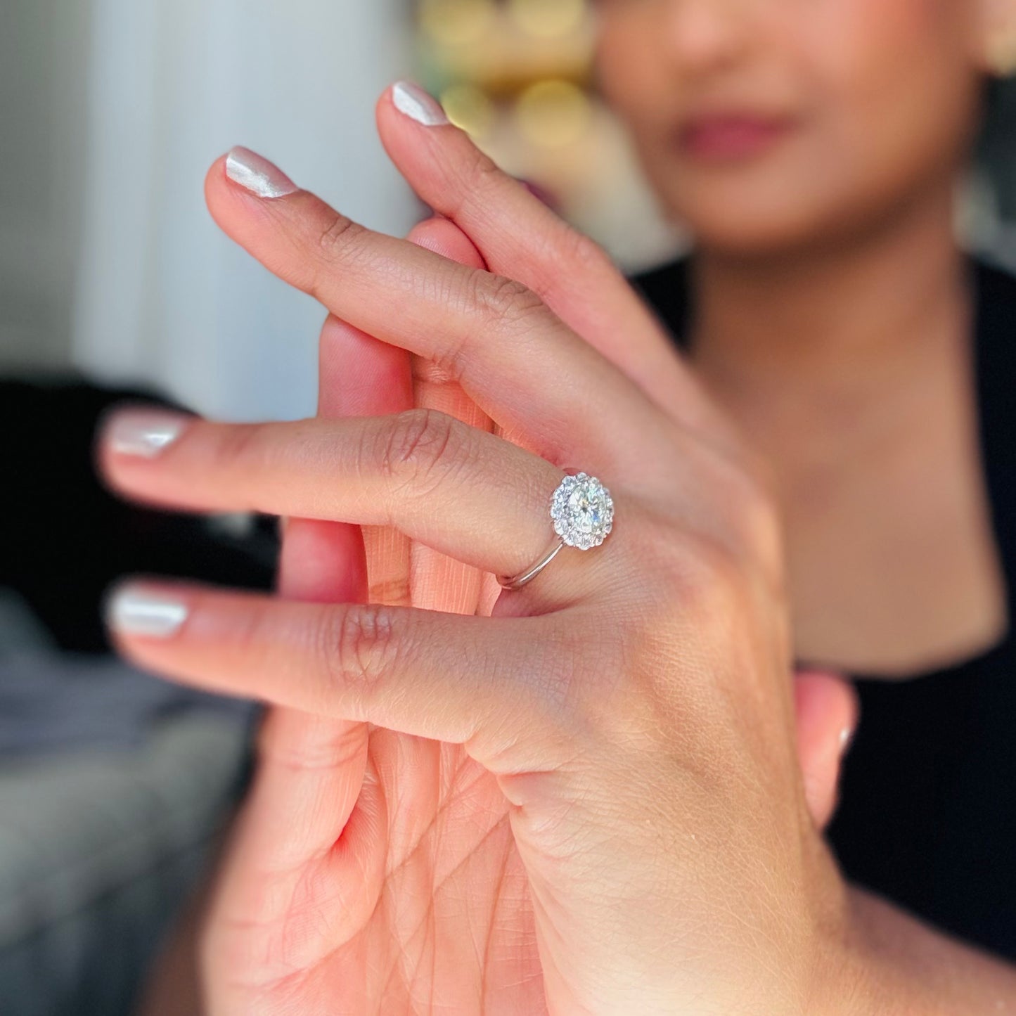 Lunar Glow Moissanite Ring