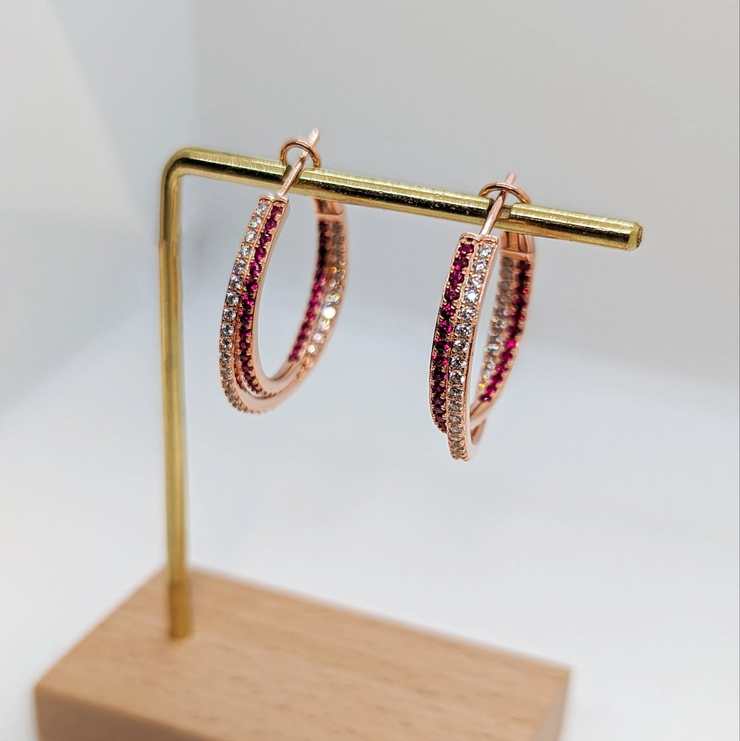 Blush Radience Ruby Hoops