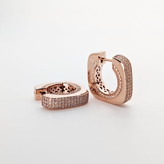 Radiant Rose Gold Hoop Earrings