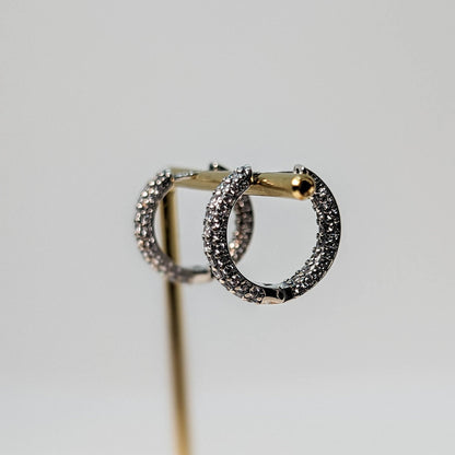 Twilight Gleam Pavé Hoop Earrings