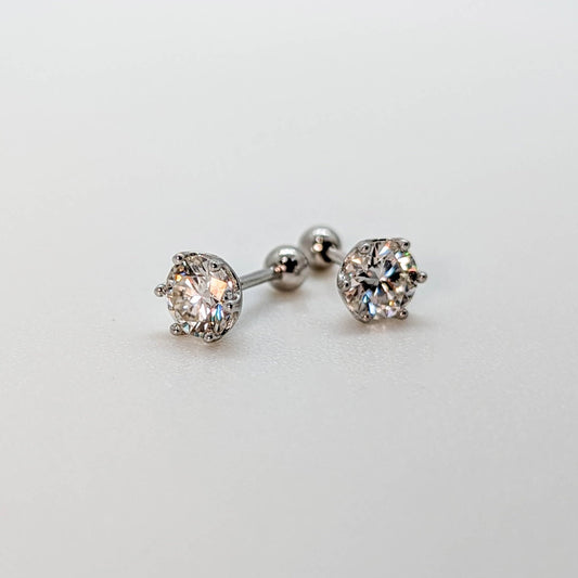 Radiant Brilliance Moissanite Stud Earrings