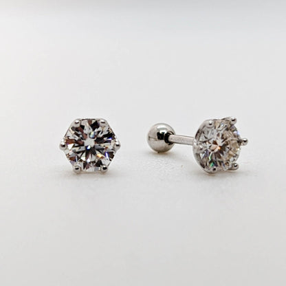 Radiant Brilliance Moissanite Stud Earrings
