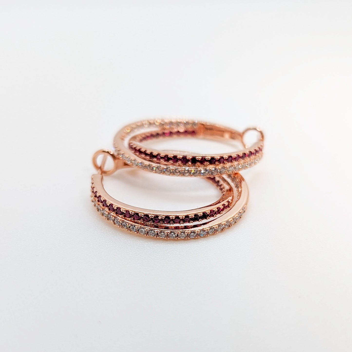 Blush Radience Ruby Hoops