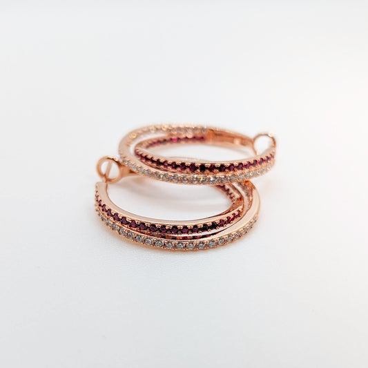Blush Radience Ruby Hoops