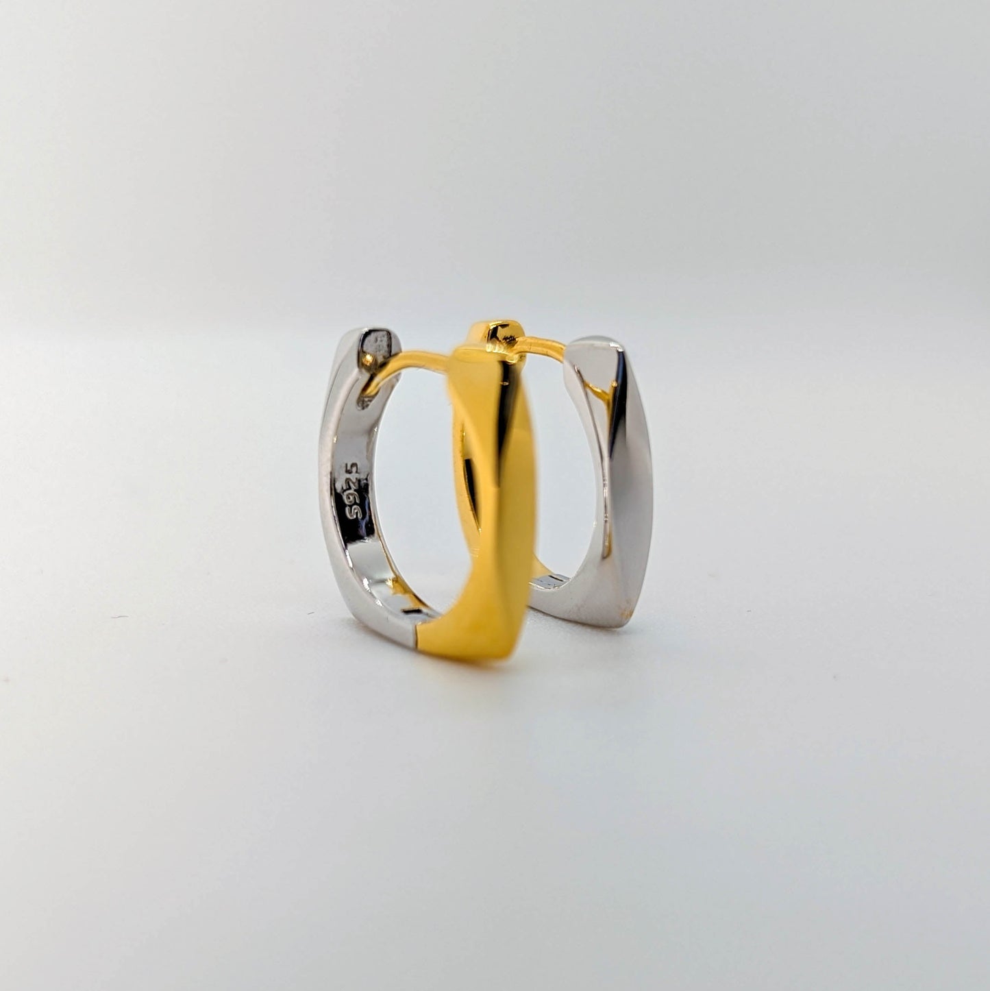 Harmony Two-Tone Hoop Earrings