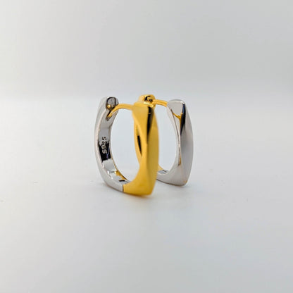 Harmony Two-Tone Hoop Earrings
