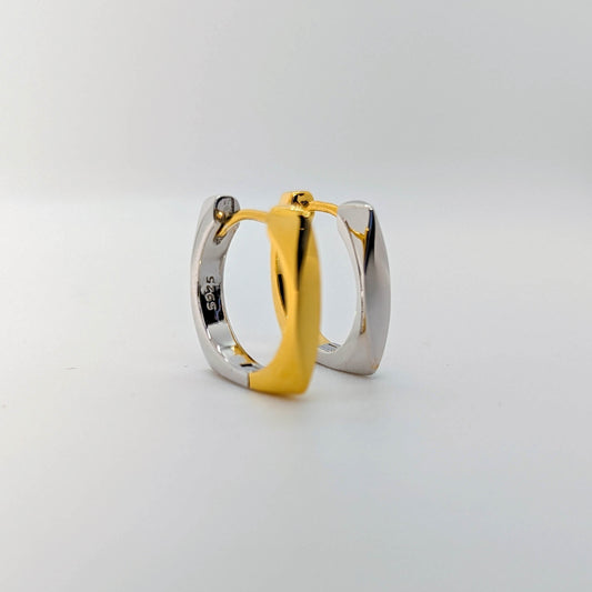 Harmony Two-Tone Hoop Earrings
