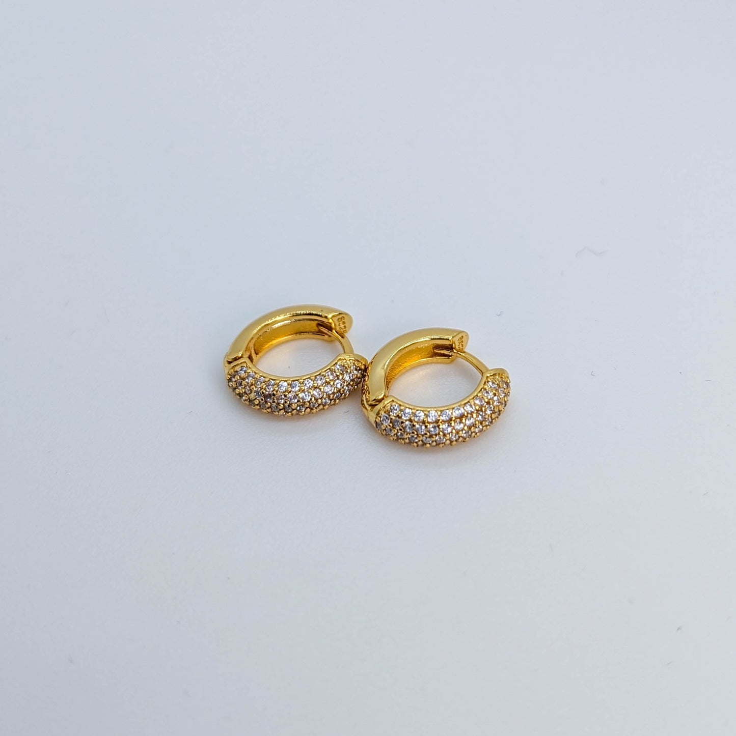 LumiLuxe Micro Pavé Hoop Earrings