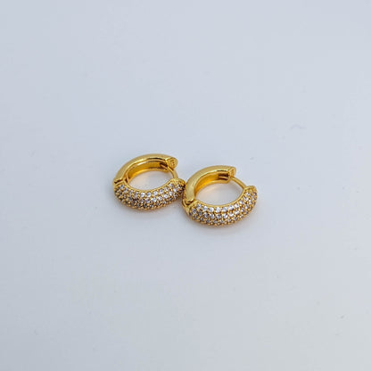 LumiLuxe Micro Pavé Hoop Earrings