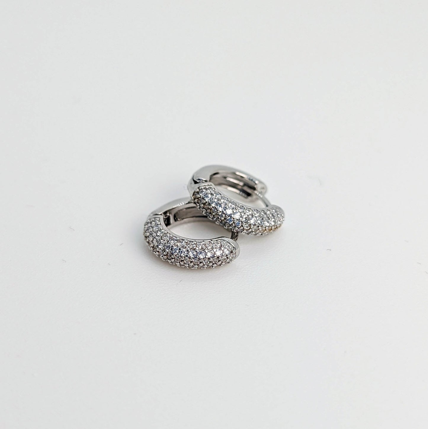 LumiLuxe Micro Pavé Hoop Earrings