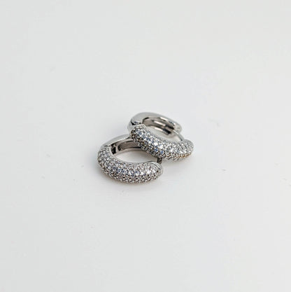 LumiLuxe Micro Pavé Hoop Earrings