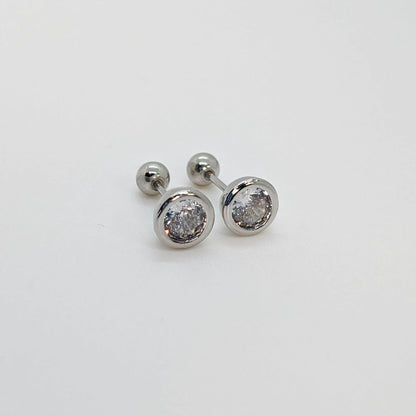 LustreDot Classic CZ Stud Earrings