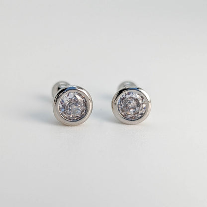 LustreDot Classic CZ Stud Earrings