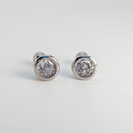LustreDot Classic CZ Stud Earrings