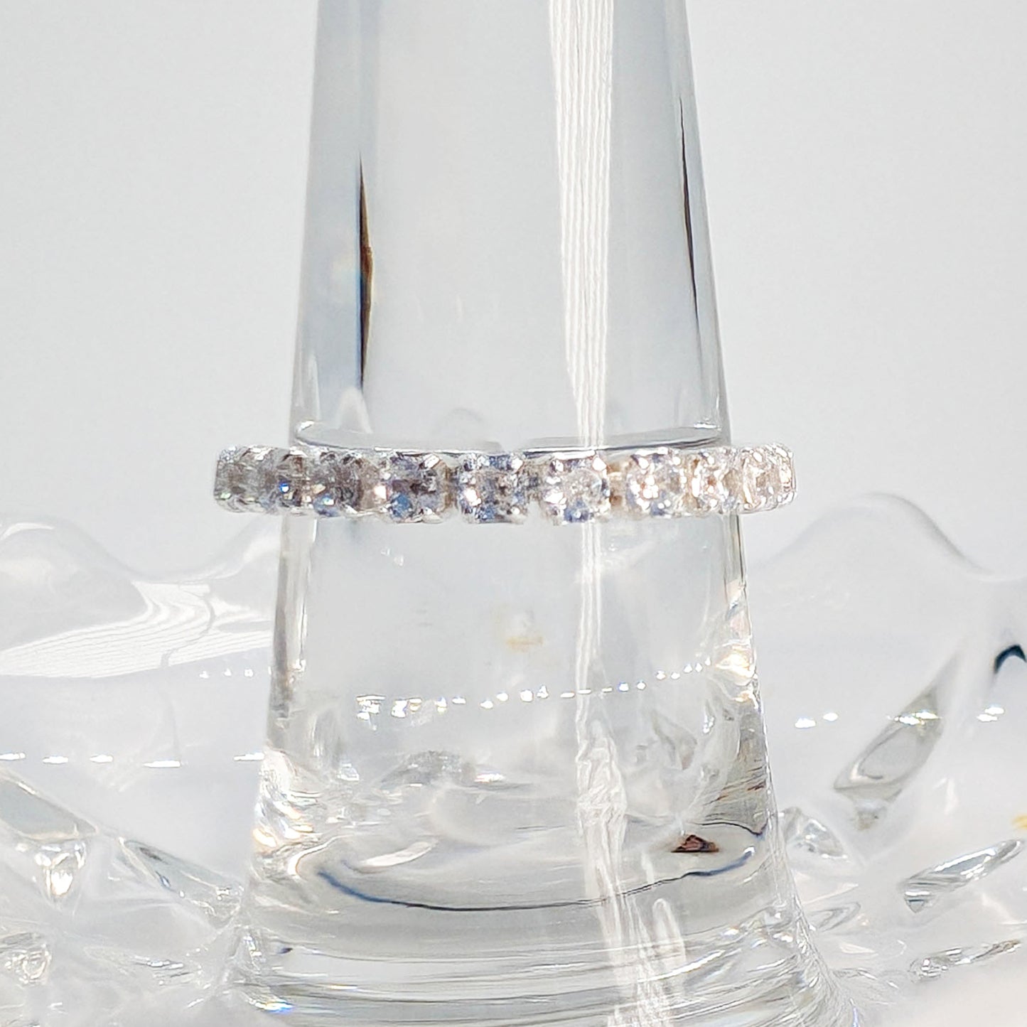Eternal Spark Adjustable Silver Chain Ring