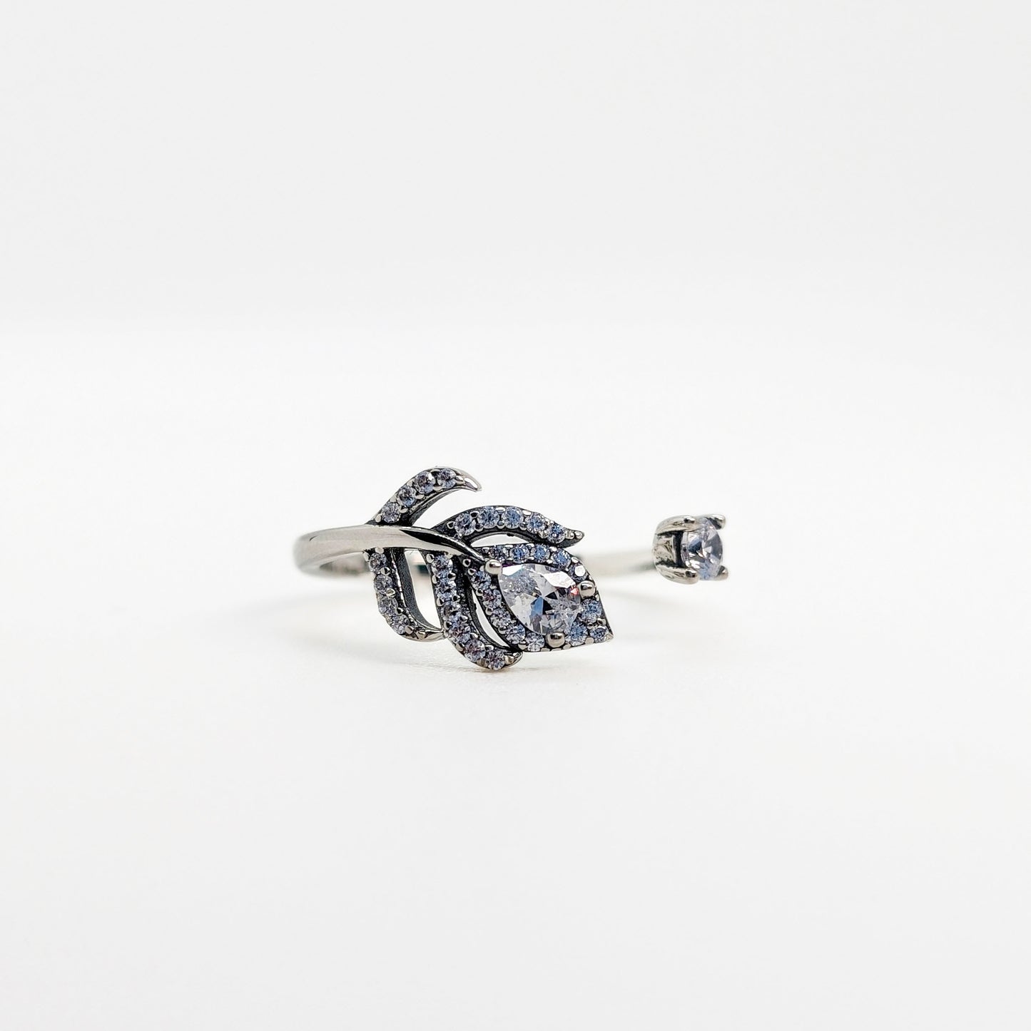 Celestial Peacock Feather Ring
