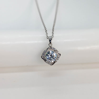 Ethereal Breeze Moissanite Windmill Pendant