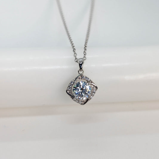 Ethereal Breeze Moissanite Windmill Pendant