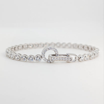 Crystal Flow Zircon Tennis Bracelet