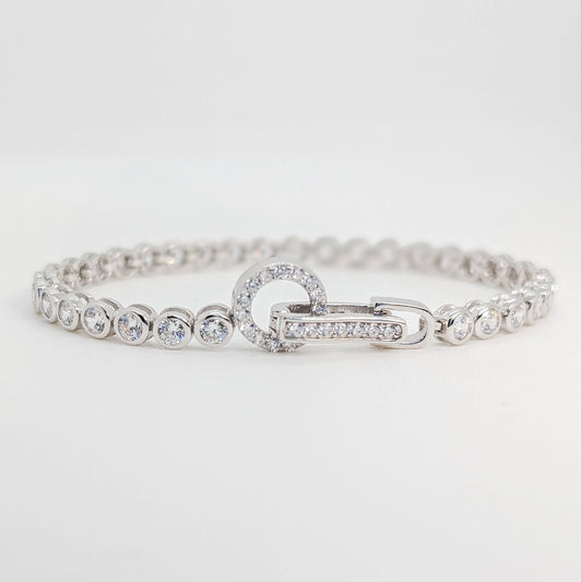 Crystal Flow Zircon Tennis Bracelet