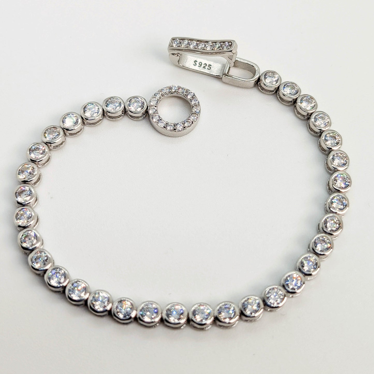 Crystal Flow Zircon Tennis Bracelet