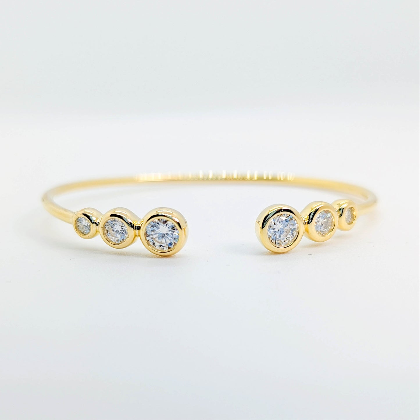 Radiant Halo Moissanite Cuff Bracelet