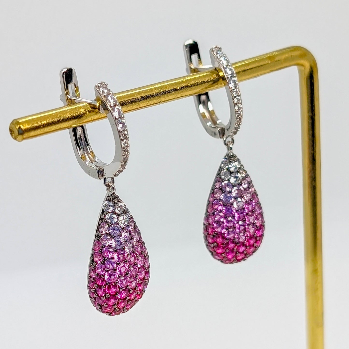 Dazzling Teardrop Gemstone Earrings
