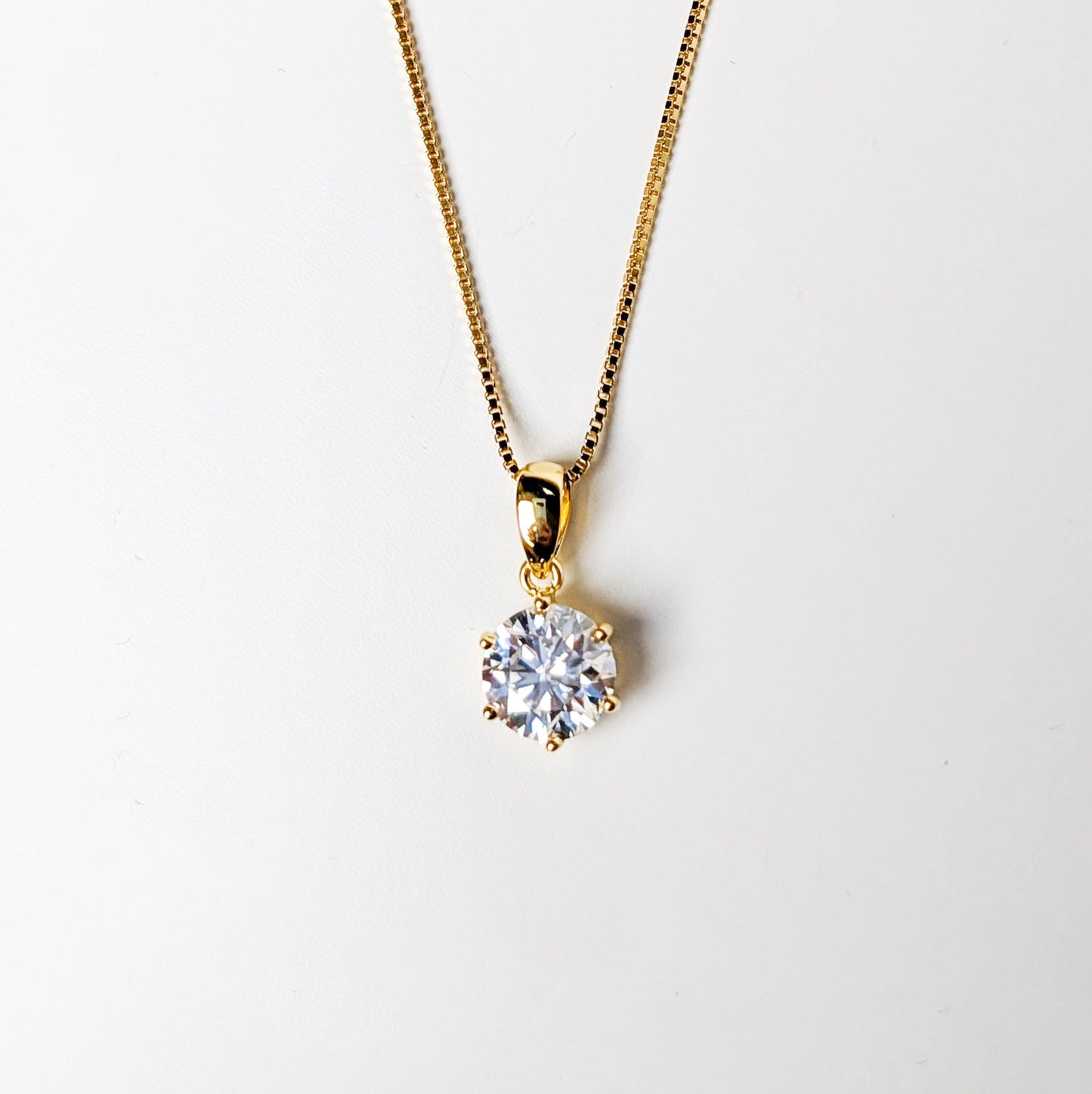 Starlit 2CT Moissanite Solitaire Necklace