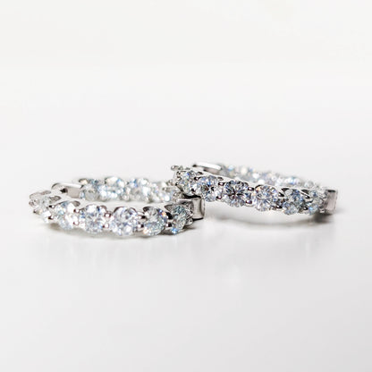 Eternal Sparkle Moissanite Hoop Earrings