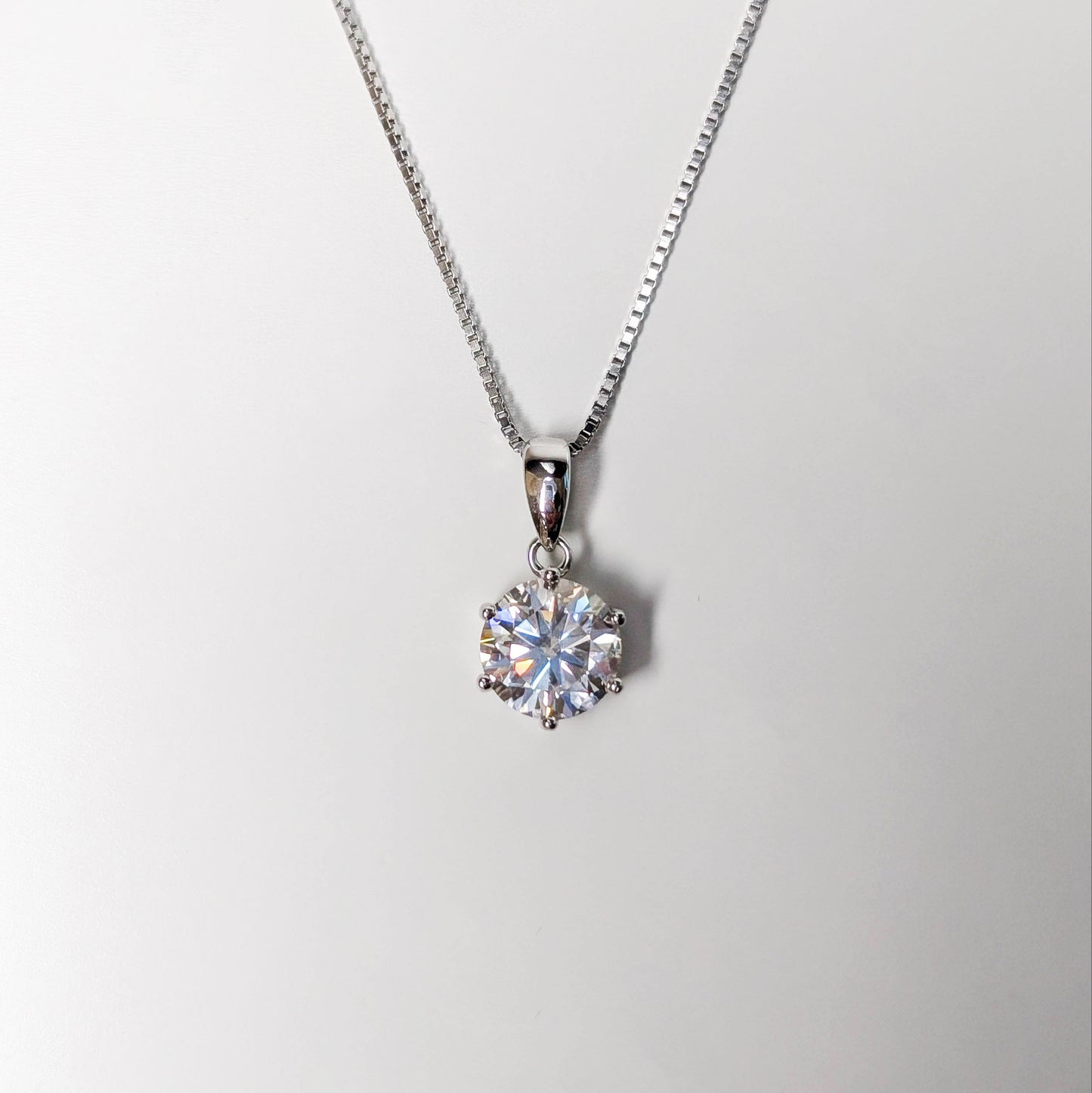 Starlit 2CT Moissanite Solitaire Necklace