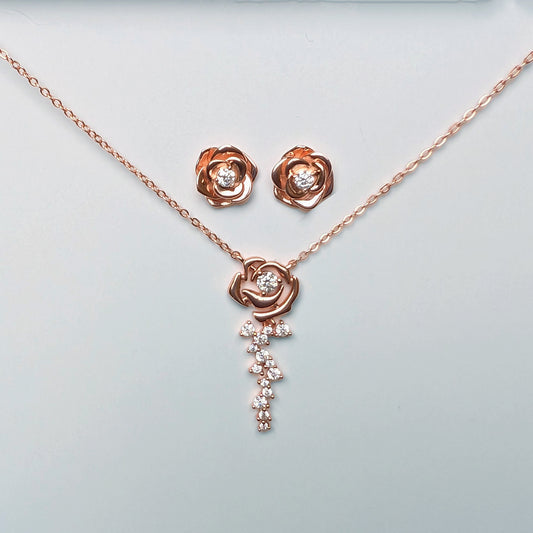 Rosé brilliance Moissanite set