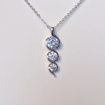 EternaTwist Moissanite Infinity Pendant