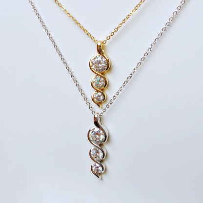EternaTwist Moissanite Infinity Pendant