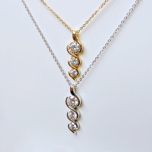 EternaTwist Moissanite Infinity Pendant